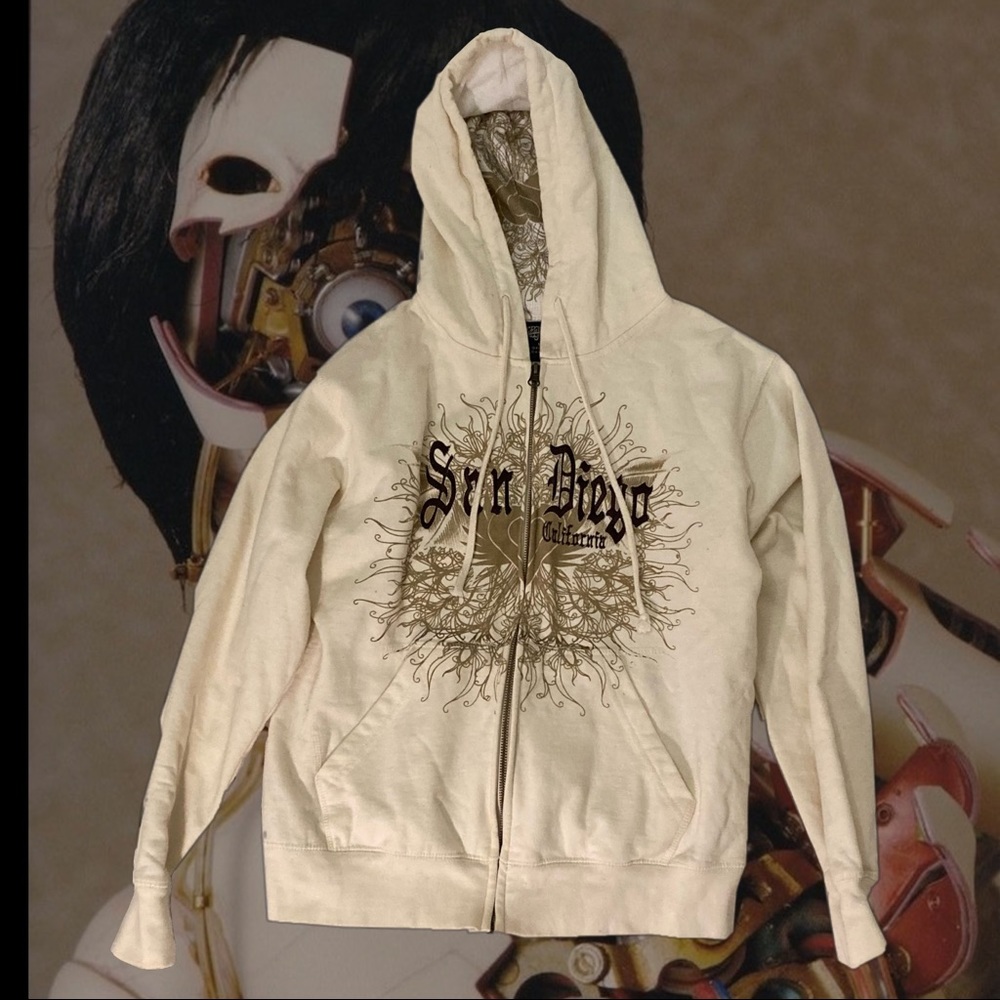 Vintage San Diego California Cream Hoodie